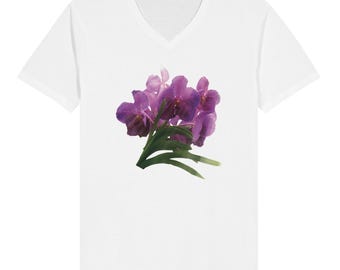 Orchid - Premium Unisex V-Neck T-Shirt
