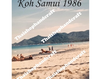 Screen printing template - Koh Samui 1986 - Resolution 44 lpi grid - Image format: 40 cm x 45 cm - for an 80T screen printing mesh.