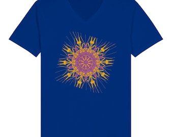 Premium unisex star T-shirt with V-neck