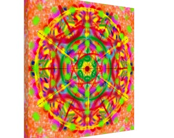 Mandala Batik Canvas Print - 50 x 50 cm