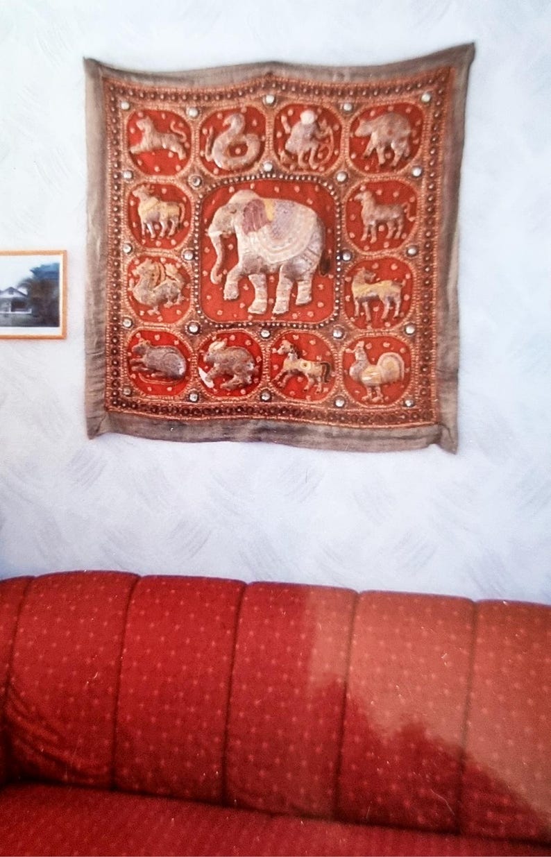 Thai wall hanging zodiac sign - Item no. 00017 - As image - photo file as PDF file for download - for canvas print. image 8