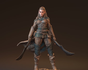 Elf Fighter, Alamanta Sondt / Bosques de Anumaan / MythReal Games