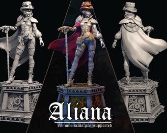 Aliana, the Time Traveler | 75mm Scale | Dungeons and Maidens