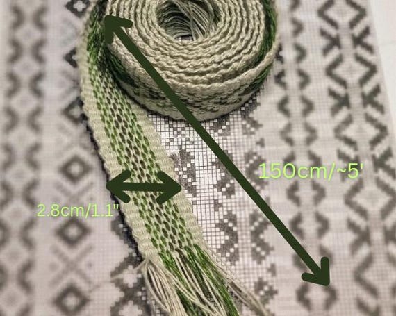 Linen Woven Belt, Sash With Traditional Baltic Symbols - Etsy