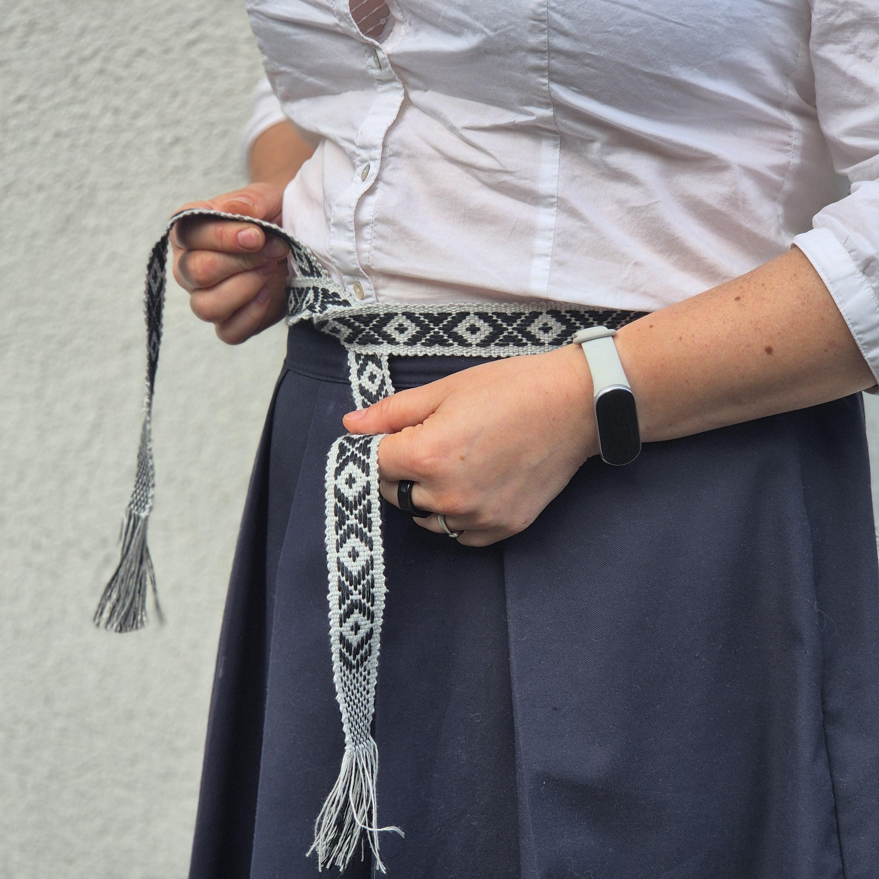 Linen Woven Belt, Sash With Traditional Baltic Symbols - Etsy