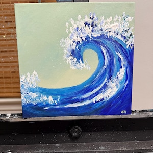 Ocean wave acrylic painting