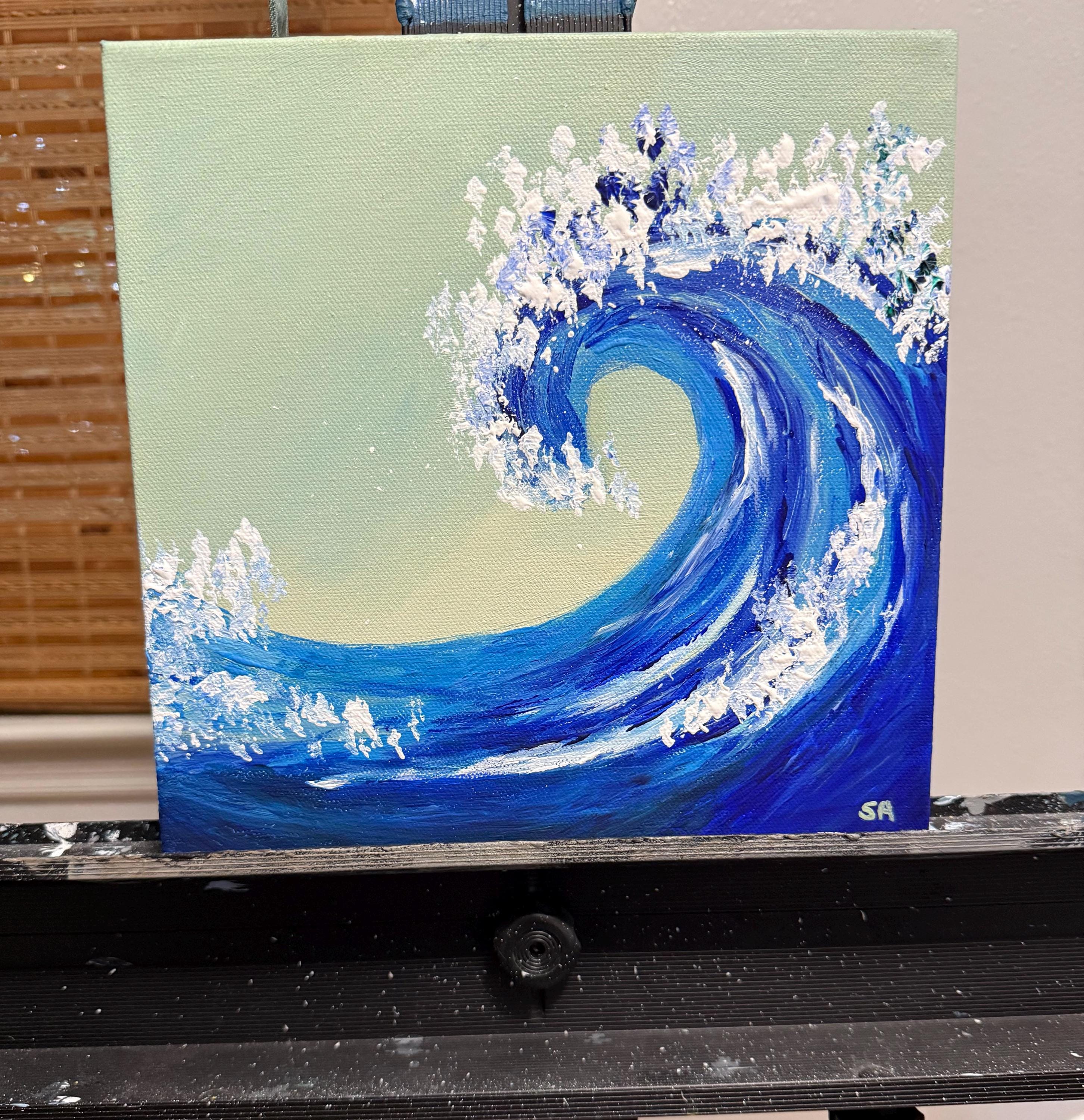 海の波のアクリル画 - Etsy 日本
