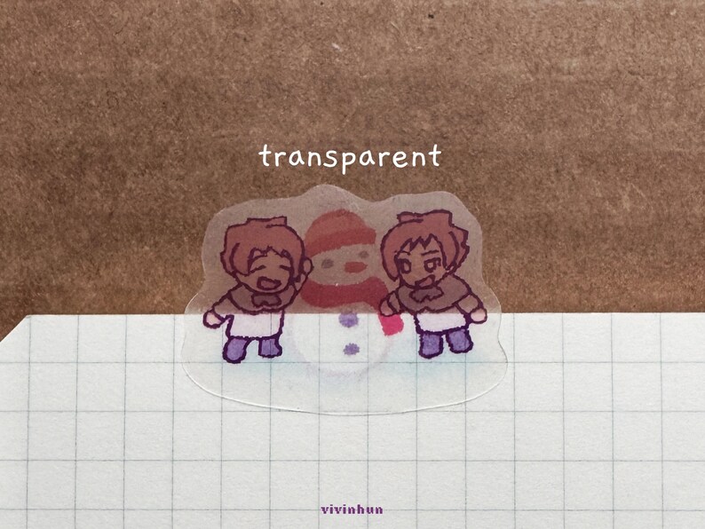 Ouran Highschool Host Club stickersheet - water resistant matte Transparent