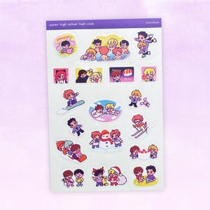 Ouran Highschool Host Club stickersheet - water resistant matte image 1