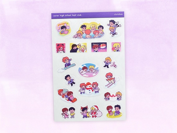 Ouran Highschool Host Club stickersheet - water resistant matte