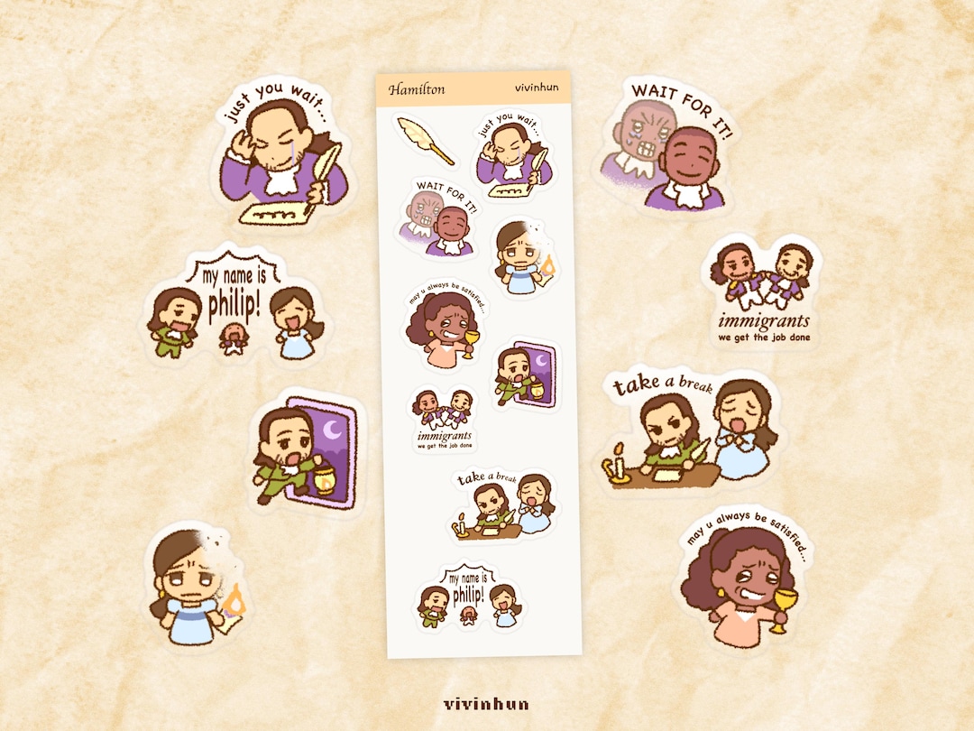 Hamilton Invaders Sticker Set Hamilton Stickersheet - Water Resistant Matte - Etsy