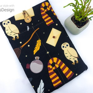 Owl, Scarf and Broom Pattern İpad Case. İpad Air / Pro Case,Sleeve | %100 Handmade