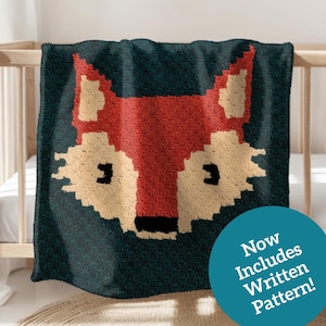 C2C Fox Baby Blanket Crochet Pattern | Fox Baby Blanket | C2C  Crochet Blanket | C2C Graphgan Pattern | C2C Graphs | Corner to Corner