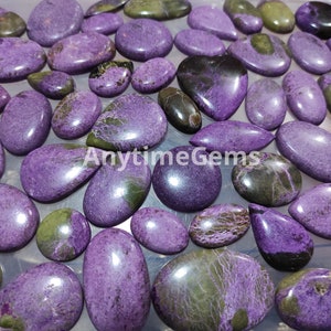 Natuurlijke stichtietsteen groothandel stichtiet edelsteen veel gepolijste stichtiet cabochon natuurlijke stichtietkristallen stichtiet losse steen