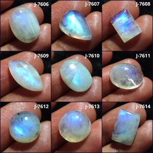 Cabochão de pedra da lua arco-íris natural, pedra da lua arco-íris chamativa, pedra da lua de formato misto, pedra da lua solta, cabochão para joias, preço de atacado #J