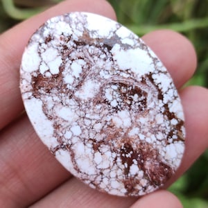 Wildes Pferd Magnesit Edelstein, ovales wildes Pferd Magnesit Jaspis Edelstein, wildes Pferd Cabochon, wildes Pferd Anhänger, Cabochon für Schmuck