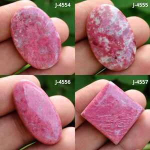 Cabochon de thulite naturelle, pierre précieuse de thulite rose, cristal de thulite, pierre de thulite en vrac, thulite de forme ovale, bijoux en thulite, fabrication de bijoux