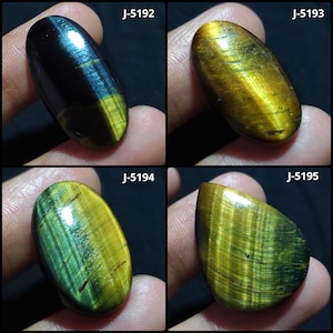 Pietra preziosa naturale di occhio di tigre, cabochon di occhio di tigre, cristallo di occhio di tigre, pietra preziosa lucidata, cabochon a fondo piatto, cabochon sciolto, creazione di gioielli