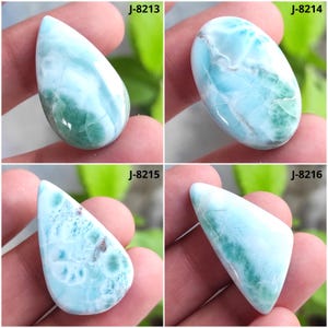 Echter Ocean Larimar Cabochon, Pektolith Stein, Blauer Larimar, Larimar Edelstein, Larimar Stein, polierter Larimar, Larimar Kristalle Edelsteine