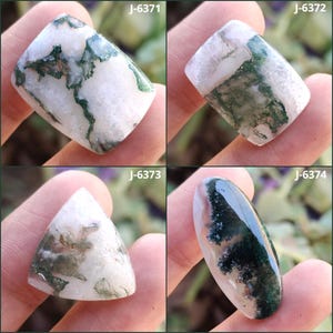 Natürlicher Moosachat Cabochon,Perlen Edelstein, Moosachat Stein, Moosachat für Halskette, grüner Moosachat, Moosachat Schmuck, wire wrapping