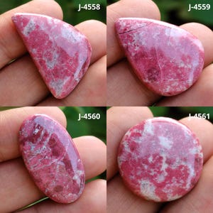 Cabochon de thulite naturelle, pierre précieuse de thulite rose, cristal de thulite, pierre de thulite en vrac, thulite de forme ovale, bijoux en thulite, fabrication de bijoux