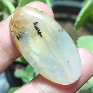 Cabochon di agata dendrite naturale, pietra preziosa ovale, pietra di agata dendrite, agata dendrite per collana, pietra di agata dendrite avvolta in filo per gioielli
