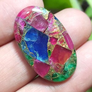 Schöner Kupfer Turmalin Multicolor Cabochon, Lab erstellt Turmalin Edelstein, Turmalin Anhänger Edelstein, Edelstein für die Herstellung von Schmuck