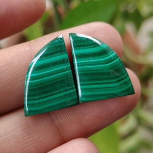 Natürliche Malachit Paar Edelstein, Malachit Paar Cabochon, Schüttgut Malachit Paar Kristall, Malachit Paar Perlen für Schmuck, Wire-Wrap