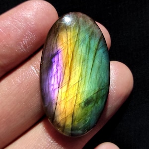 Cabochon di labradorite multifuoco, labradorite ovale, labradorite viola, cristallo curativo, pietra preziosa di labradorite, labradorite per gioielli
