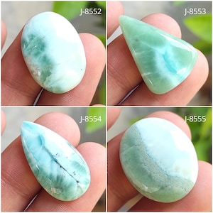 Echter Ocean Larimar Cabochon, Pektolith Stein, Blauer Larimar, Larimar Edelstein, Larimar Stein, polierter Larimar, Larimar Kristalle Edelsteine