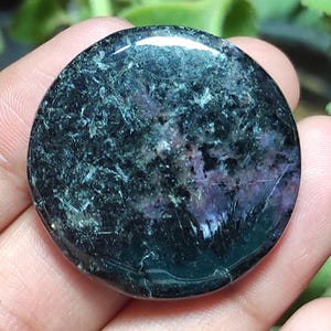 Natural Charoite Cabochon, Purple Charoite Loose Stone, Round Gemstone, Both Side Polished Pendant Stone, Charoite Gemstone For Jewelry