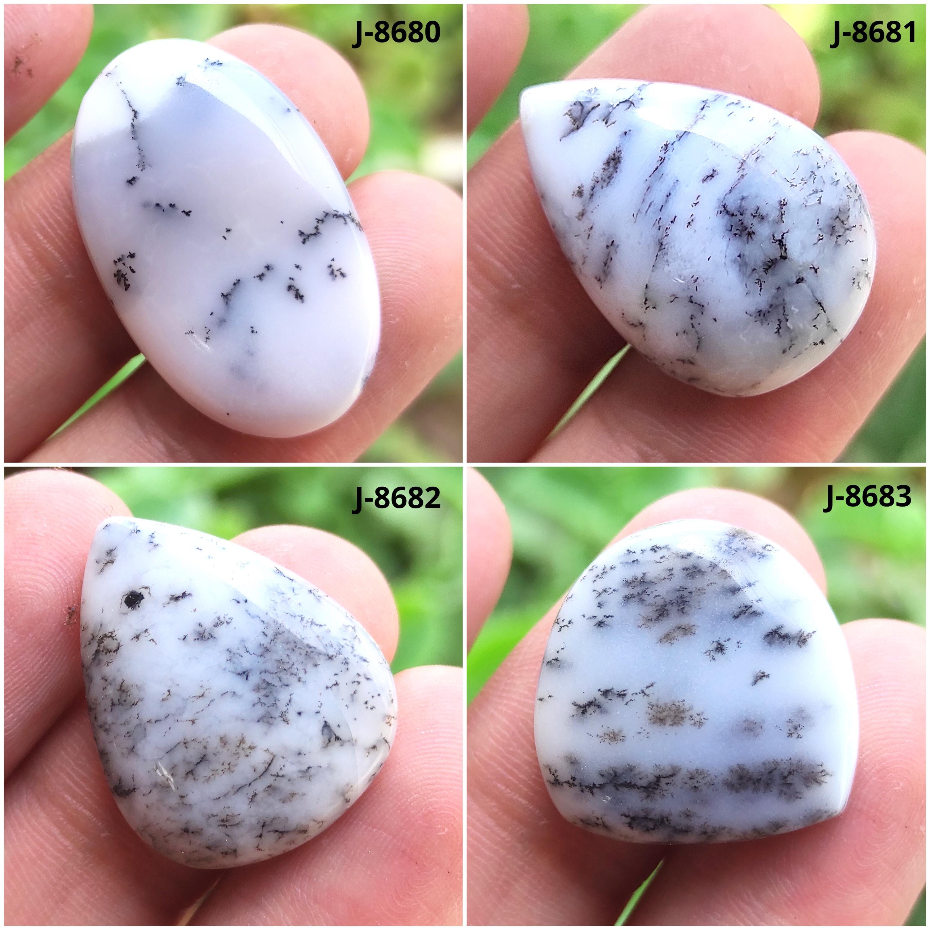 ASTROGHAR Natural Dendrite Opal Pendant - Oval Crystal Stone With Gold Plating (40mm, All Chakras) - View #7