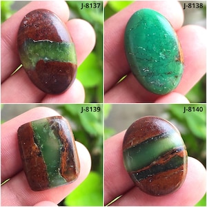 Cabochon van biochrysopraas, edelsteen van biochrysopraas, chrysopraas met platte achterkant, gladde kroppen van biochrysopraas, chrysopraas peren