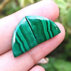 Natürliche Malachit Paar Edelstein, Malachit Paar Cabochon, Malachit Paar Kristall, Ohrring machen, Malachit Paar Perlen für Schmuck