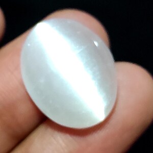 Natürlicher Selenit Cabochon, ovaler Selenit, auffälliger Selenit, Selenit Edelstein, glatter Selenit, Selenit Cabochon, AAA + Selenit Edelstein
