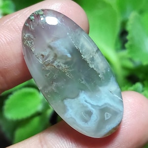 Cabujón de ágata musgosa, ágata musgosa verde, cabujón ovalado, ágata musgosa, piedra de ágata musgosa, ágata musgosa natural, cabujón de ágata musgosa, piedra preciosa suelta