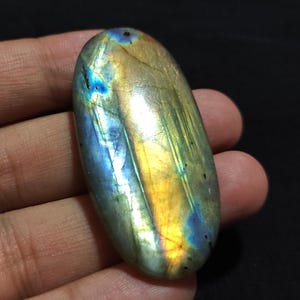 Cabochon de labradorite multi-feu, labradorite de forme ovale, labradorite bleue, cristal de guérison, pierre précieuse de labradorite, labradorite pour bijoux