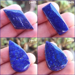 Cabochon di lapislazzuli naturale, pietra preziosa di lapislazzuli, lapislazzuli con retro piatto e liscio, pietra di lapislazzuli, lapislazzuli di forme miste #JJ
