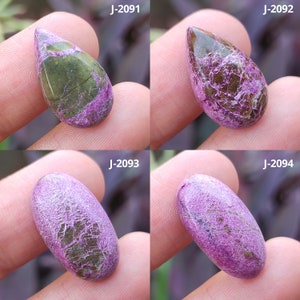 Cabochon de stichtite violette naturelle, stichtite ovale, pierre précieuse en vrac, belle pierre précieuse de stichtite violette, pierre de stichtite pour la fabrication de bijoux