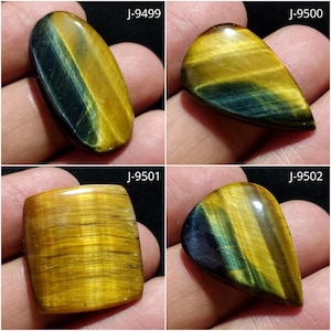 Natürliche Tigerauge Edelstein, Tigerauge Cabochon, Tigerauge Kristall, polierter Edelstein, Flatback Cabochon, lose Cabochon, Schmuckherstellung