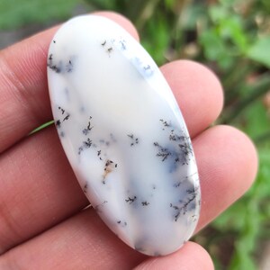 Dendritenopal Cabochon, ovaler dendritischer Opal Edelstein, polierter Edelstein, ovaler Edelstein loser Edelstein Dendrit Opal Herstellung für Schmuck