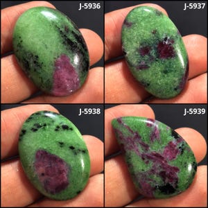 Cabochão de zoisita rubi, zoisita rubi solta, anyolite, zoisita rubi oval, pedra rubi, cristais de cura, cristais de chakra, pedra para fazer joias