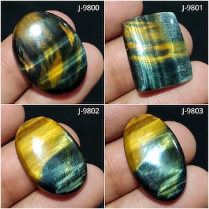 Natürliche Tigerauge Edelstein, Tigerauge Cabochon, Tigerauge Kristall, polierter Edelstein, Flatback Cabochon, lose Cabochon, Schmuckherstellung
