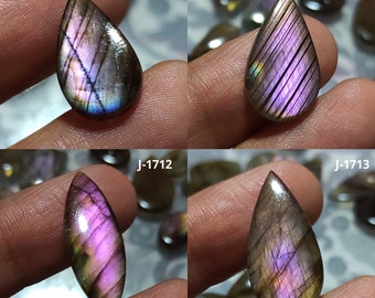 Natural Purple Fire Labradorite Cabochon, Pear Shape Labradorite, Purple Labradorite, Healing Crystal, Labradorite Gemstone, Magical Stone