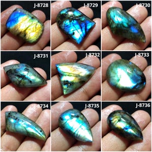 Cabochon di Labradorite Blu Fuoco, Labradorite di Forma Mista, Labradorite Blu, Cristallo Curativo, Pietra Preziosa di Labradorite, Pietra per la Creazione di Gioielli