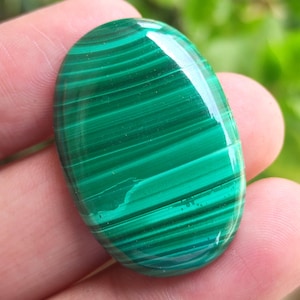 Natural Green Malachite Cabochon, Malachite Stone, Smooth Malachite Cabochon, Oval Malachite, One Side Polished Malachite Gemstone