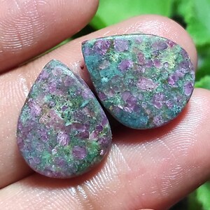 Ruby Fuchsite Cabochon: Loose Gemstone for Jewelry Making