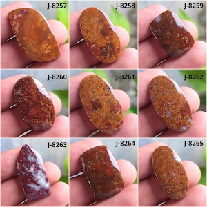 Cabochão raro de ágata musgo vermelho, pedra preciosa de ágata musgo vermelho, pedra preciosa de ágata musgo, ágata musgo solta, cabochões, pedras de joalheria com preço de atacado