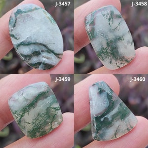 Cabujón de ágata de musgo, ágata de musgo verde, cabujón de pera, ágata de musgo, piedra de ágata de musgo, ágata de musgo natural, cabina de ágata de musgo, piedra preciosa suelta