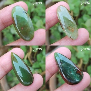 Natürlicher Bio Chrysopras Edelstein, Chrysopras Cabochon, Bio Chrysopras Stein mit flacher Rückseite, grüner Chrysopras Stein, loser Chrysopras Kristall